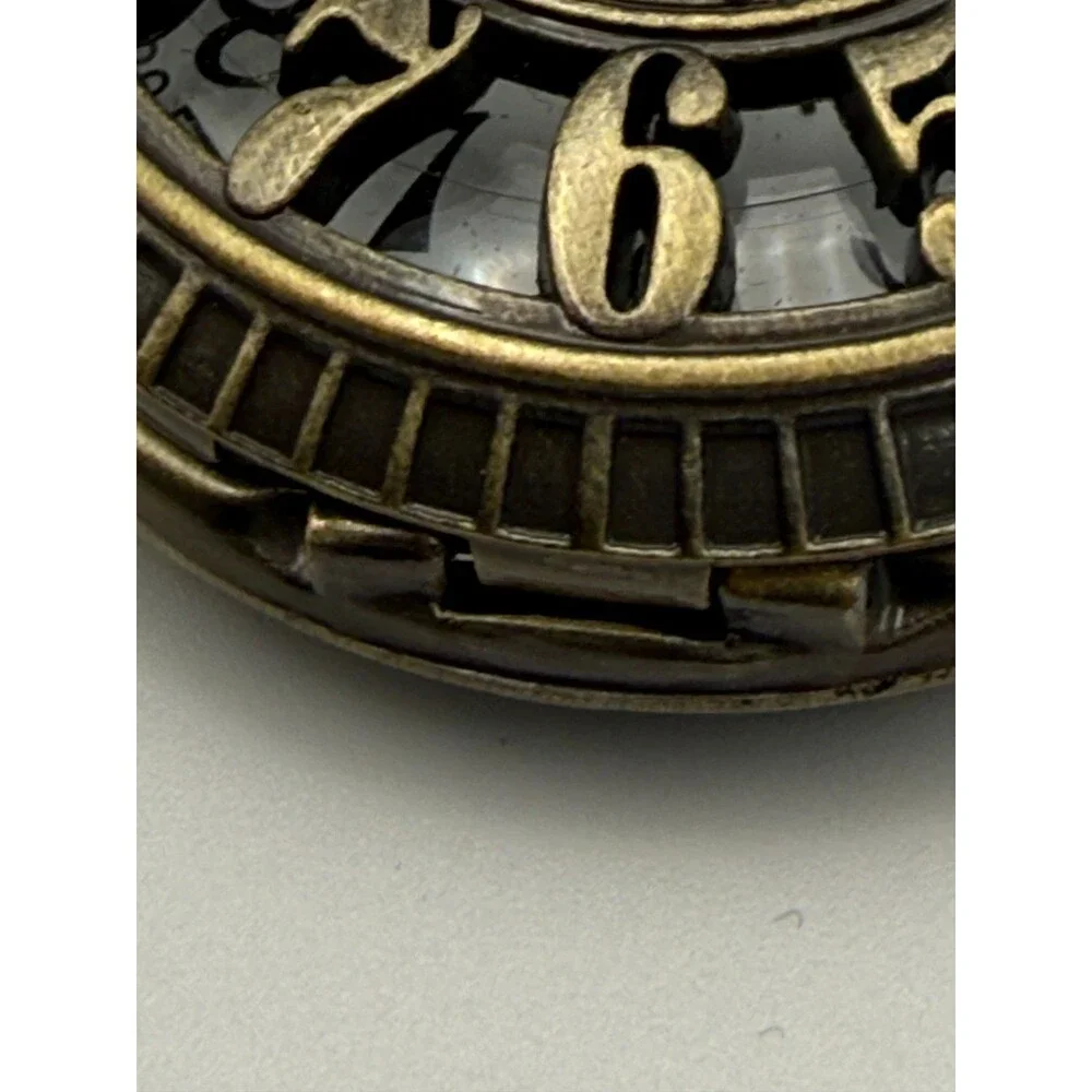 Steampunk Antique Bronze Unisex Quartz Pocket Watch Necklace Chain